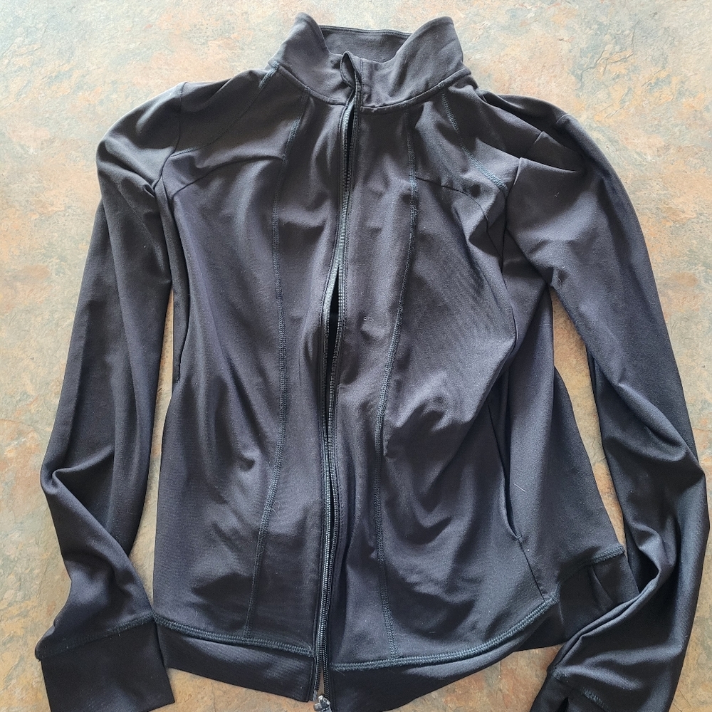Long sleeve full zip athletic jacket